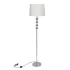 Lampă de podea cu abajur, suport înalt, 4 bile decorative, alb GartenMobel Dekor