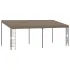 Pavilion montat pe perete, gri taupe, 3 x 3 m, material textil GartenMobel Dekor