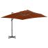 Umbrelă suspendată cu stâlp din aluminiu gri taupe 300x300 cm GartenMobel Dekor