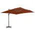Umbrelă în consolă cu stâlp din aluminiu, albastru azur, 3x3 m GartenMobel Dekor