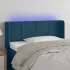 Tăblie de pat cu LED, gri închis, 83x16x78/88 cm, catifea GartenMobel Dekor