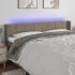 Tăblie de pat cu LED, maro închis, 183x16x78/88 cm, textil GartenMobel Dekor