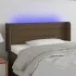 Tăblie de pat cu LED, gri deschis, 83x16x78/88 cm, textil GartenMobel Dekor