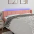 Tăblie de pat cu LED, roz, 183x16x118/128 cm, catifea GartenMobel Dekor