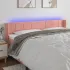Tăblie de pat cu LED, roz, 183x16x118/128 cm, catifea GartenMobel Dekor
