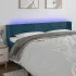 Tăblie de pat cu LED, gri închis, 163x16x78/88 cm, catifea GartenMobel Dekor