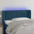 Tăblie de pat cu LED, gri deschis, 83x16x78/88 cm, catifea GartenMobel Dekor