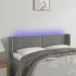 Tăblie de pat cu LED, gri închis, 147x16x78/88 cm, catifea GartenMobel Dekor