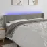 Tăblie de pat cu LED, gri închis, 163x16x78/88 cm, catifea GartenMobel Dekor
