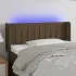 Tăblie de pat cu LED, gri închis, 103x16x78/88 cm, textil GartenMobel Dekor