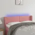 Tăblie de pat cu LED, gri închis, 147x16x78/88 cm, catifea GartenMobel Dekor