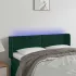 Tăblie de pat cu LED, gri închis, 147x16x78/88 cm, catifea GartenMobel Dekor