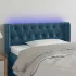 Tăblie de pat cu LED, gri închis, 103x16x78/88 cm, catifea GartenMobel Dekor