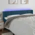 Tăblie de pat cu LED, gri deschis, 183x16x78/88 cm, catifea GartenMobel Dekor