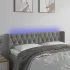 Tăblie de pat cu LED, gri închis, 163x16x78/88 cm, catifea GartenMobel Dekor