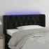 Tăblie de pat cu LED, gri închis, 103x16x78/88 cm, catifea GartenMobel Dekor