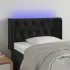 Tăblie de pat cu LED, gri închis, 83x16x78/88 cm, catifea GartenMobel Dekor