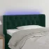 Tăblie de pat cu LED, gri închis, 103x16x78/88 cm, catifea GartenMobel Dekor