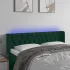 Tăblie de pat cu LED, gri închis, 147x16x78/88 cm, catifea GartenMobel Dekor