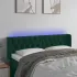 Tăblie de pat cu LED, gri închis, 163x16x78/88 cm, catifea GartenMobel Dekor