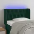Tăblie de pat cu LED, gri închis, 83x16x78/88 cm, catifea GartenMobel Dekor