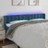 Tăblie de pat cu LED, roz, 203x16x78/88 cm, catifea GartenMobel Dekor