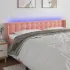 Tăblie de pat cu LED, roz, 163x16x118/128 cm, catifea GartenMobel Dekor