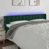 Tăblie de pat cu LED, roz, 203x16x78/88 cm, catifea GartenMobel Dekor