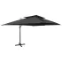 Umbrelă de grădină în consolă cu blat dublu, culoare nisip, 400x300 cm GartenMobel Dekor