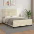 Cadru de pat cu tăblie, crem, 100x200 cm, piele ecologică GartenMobel Dekor