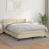 Pat box spring cu saltea, negru, 140x190 cm, piele ecologică GartenMobel Dekor