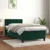 Pat box spring cu saltea, verde închis, 80x220 cm, catifea GartenMobel Dekor
