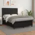 Pat box spring cu saltea, negru, 100x200 cm, piele ecologică GartenMobel Dekor