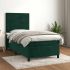 Pat box spring cu saltea, negru, 80x200 cm, catifea GartenMobel Dekor