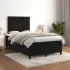 Pat box spring cu saltea, negru, 200x200 cm, catifea GartenMobel Dekor