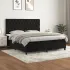 Pat box spring cu saltea, negru, 200x200 cm, catifea GartenMobel Dekor