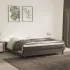 Pat box spring cu saltea, gri închis, 100x200 cm, catifea GartenMobel Dekor