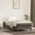 Pat box spring cu saltea, gri închis, 100x200 cm, catifea GartenMobel Dekor