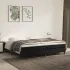 Pat box spring cu saltea, albastru închis, 200x200 cm, catifea GartenMobel Dekor