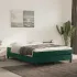 Pat box spring cu saltea, verde închis, 100x200 cm, catifea GartenMobel Dekor