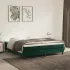Pat box spring cu saltea, verde închis, 100x200 cm, catifea GartenMobel Dekor