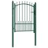 Poartă de gard Emmen cu țăruși din oțel, verde, 104x97 cm GartenMobel Dekor