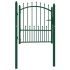 Poartă de gard Emmen cu țăruși din oțel, verde, 104x97 cm GartenMobel Dekor
