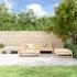 Set mobilier relaxare de grădină 5 piese alb lemn masiv de pin GartenMobel Dekor
