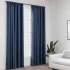 Draperii opace aspect in, cârlige, 2 buc., antracit, 140x245 cm GartenMobel Dekor
