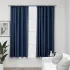 Draperii opace aspect in, cârlige, 2 buc., antracit, 140x175 cm GartenMobel Dekor