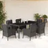 Set mobilier grădină cu perne, 9 piese, gri, poliratan GartenMobel Dekor