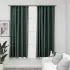 Draperii opace aspect in, cu cârlige, 2 buc. verde, 140x245 cm GartenMobel Dekor
