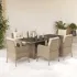 Set mobilier grădină cu perne, 9 piese, gri deschis, poliratan GartenMobel Dekor