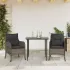 Set mobilier de grădină cu perne, 3 piese, gri, poliratan GartenMobel Dekor